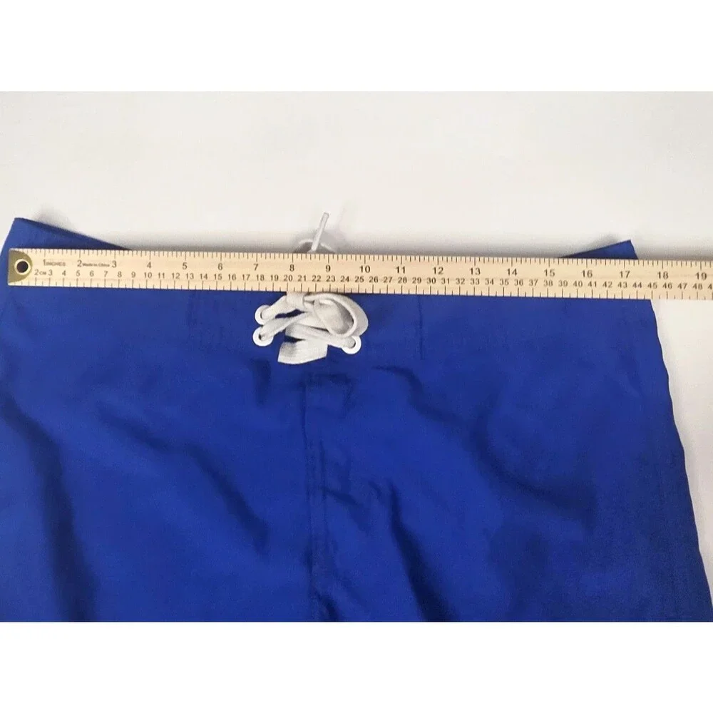 Abercrombie Fitch Shorts Men XL Blue Beach Board Swim Volley Moose Drawstring